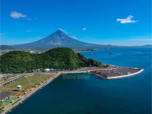 Aerial view of the site where the International Cruise Ship Terminal is being constructed