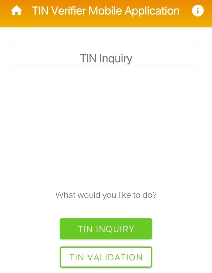 Photo from TIN Verifier Mobile Application